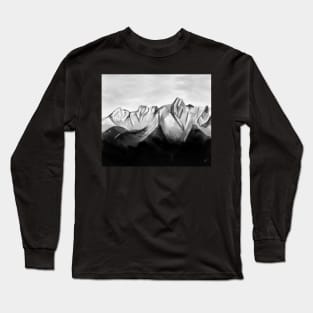 Black Snow Valley Mountain Long Sleeve T-Shirt